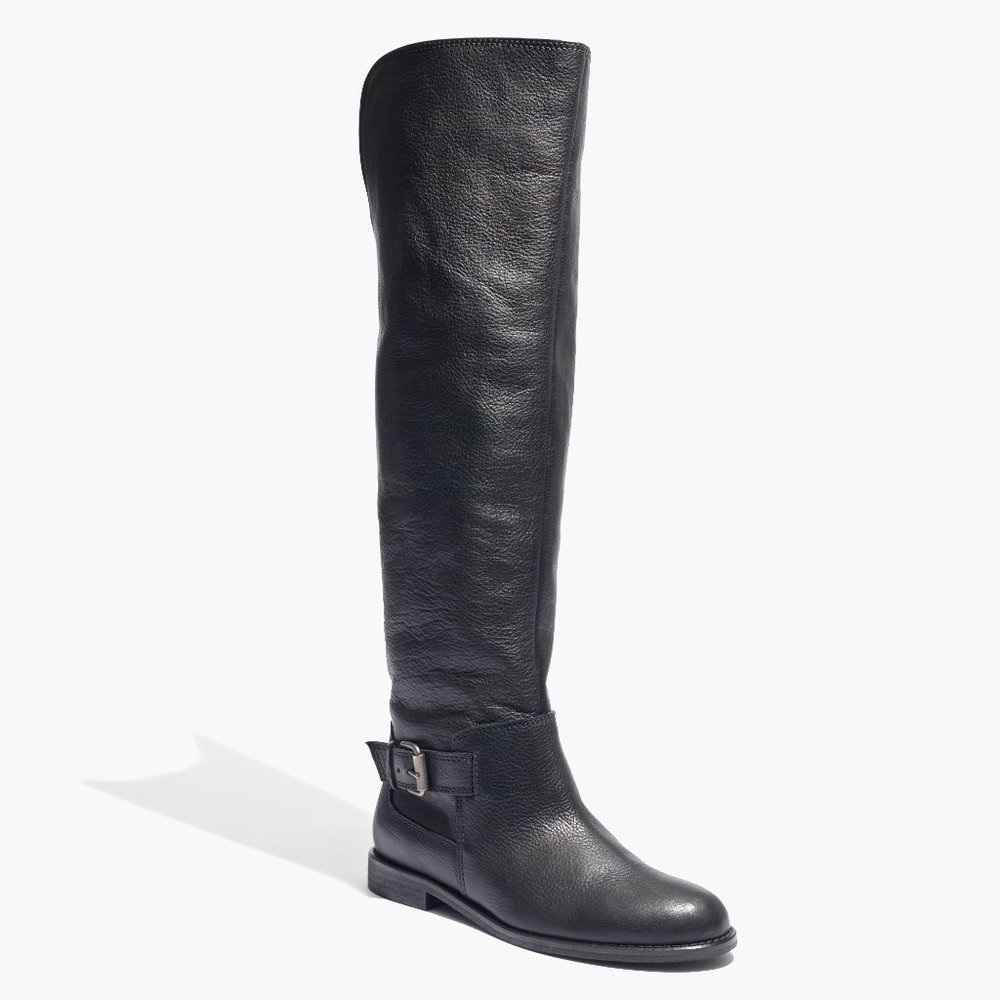 Madewell Conor Over the Knee Leather Boots Black